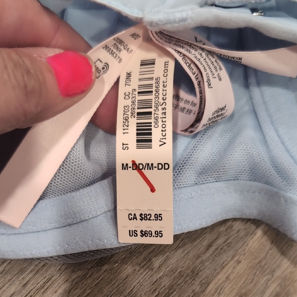 Victoria's Secret Light Blue Sheer Bra - Picture 5 of 6